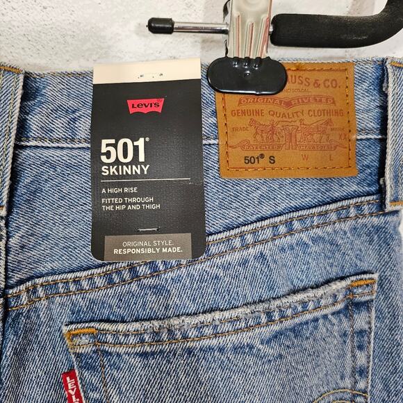 Levi's 501 Skinny Button Fly Jeans - Picture 8 of 10